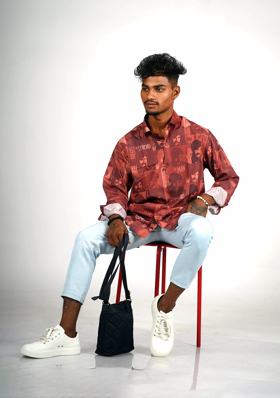 POWERSTAR - MAN, MYTH, LEGEND - BROWN SHIRT