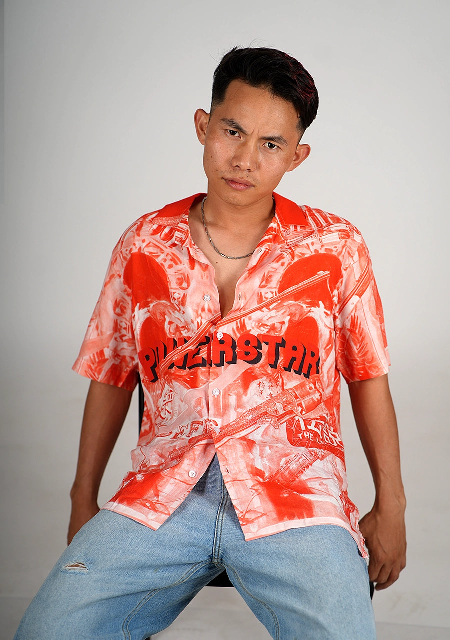POWERSTAR - OG - RED VISCOSE SHIRT