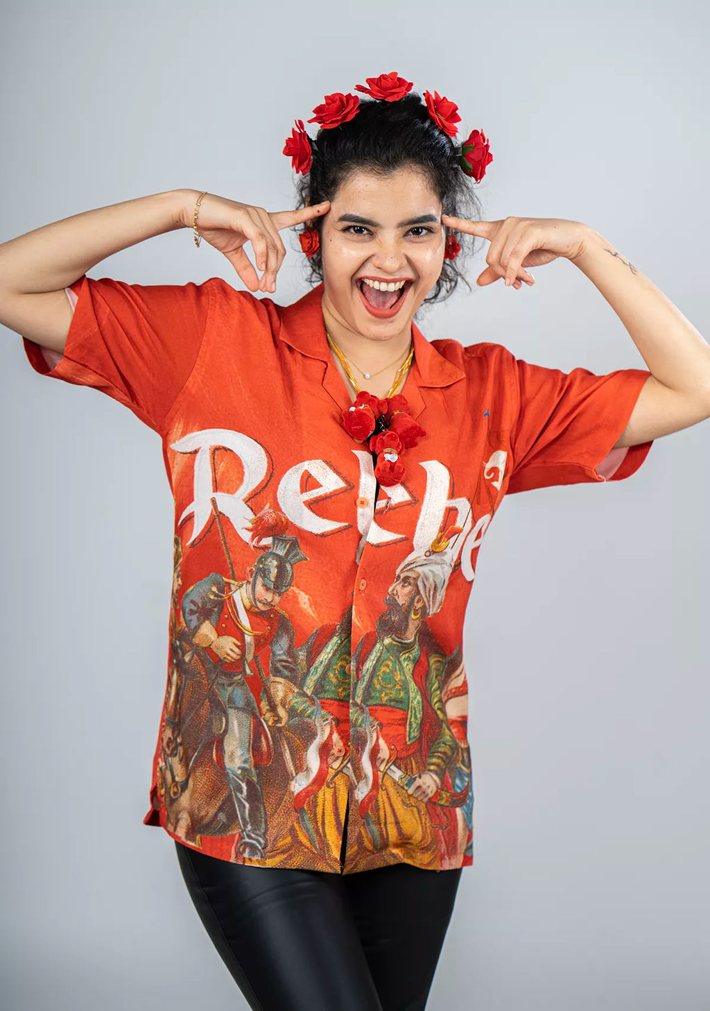 REBEL RED VISCOSE SHIRT