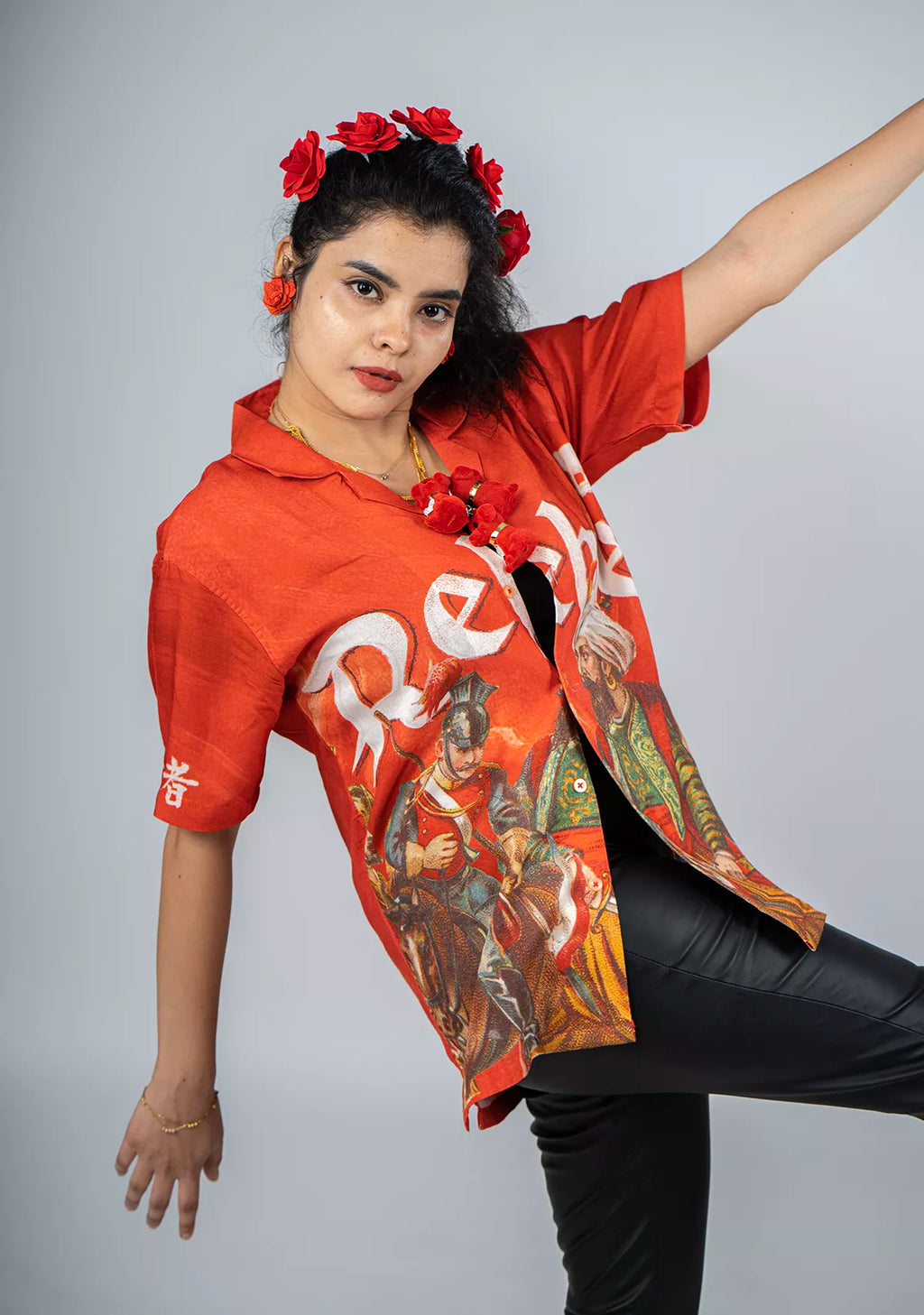 REBEL RED VISCOSE SHIRT