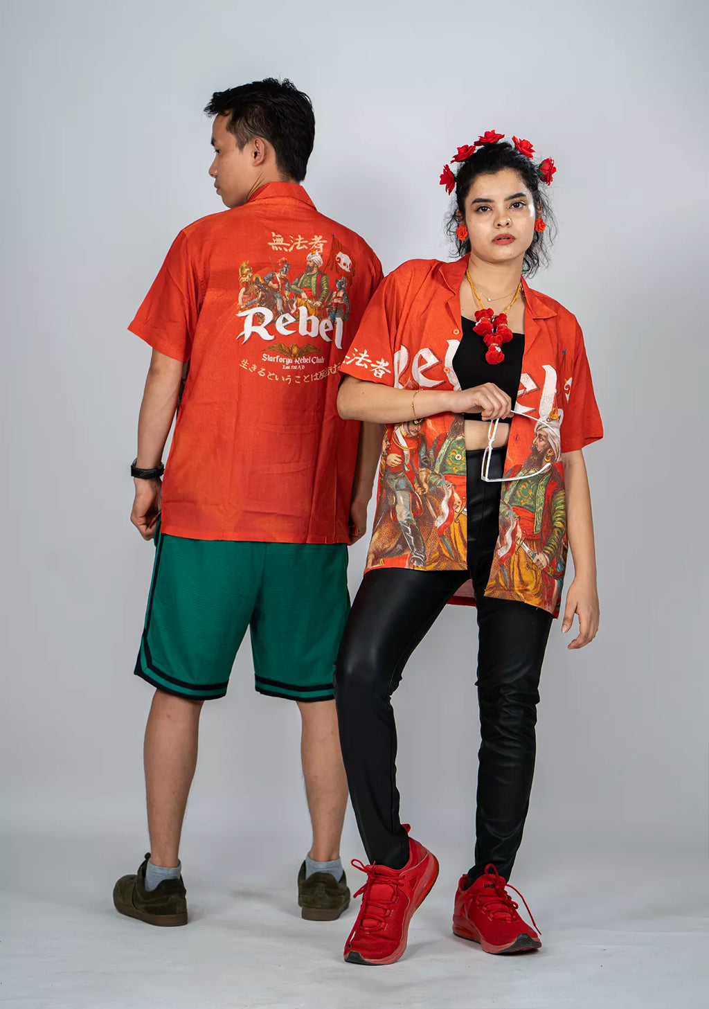 REBEL RED VISCOSE SHIRT