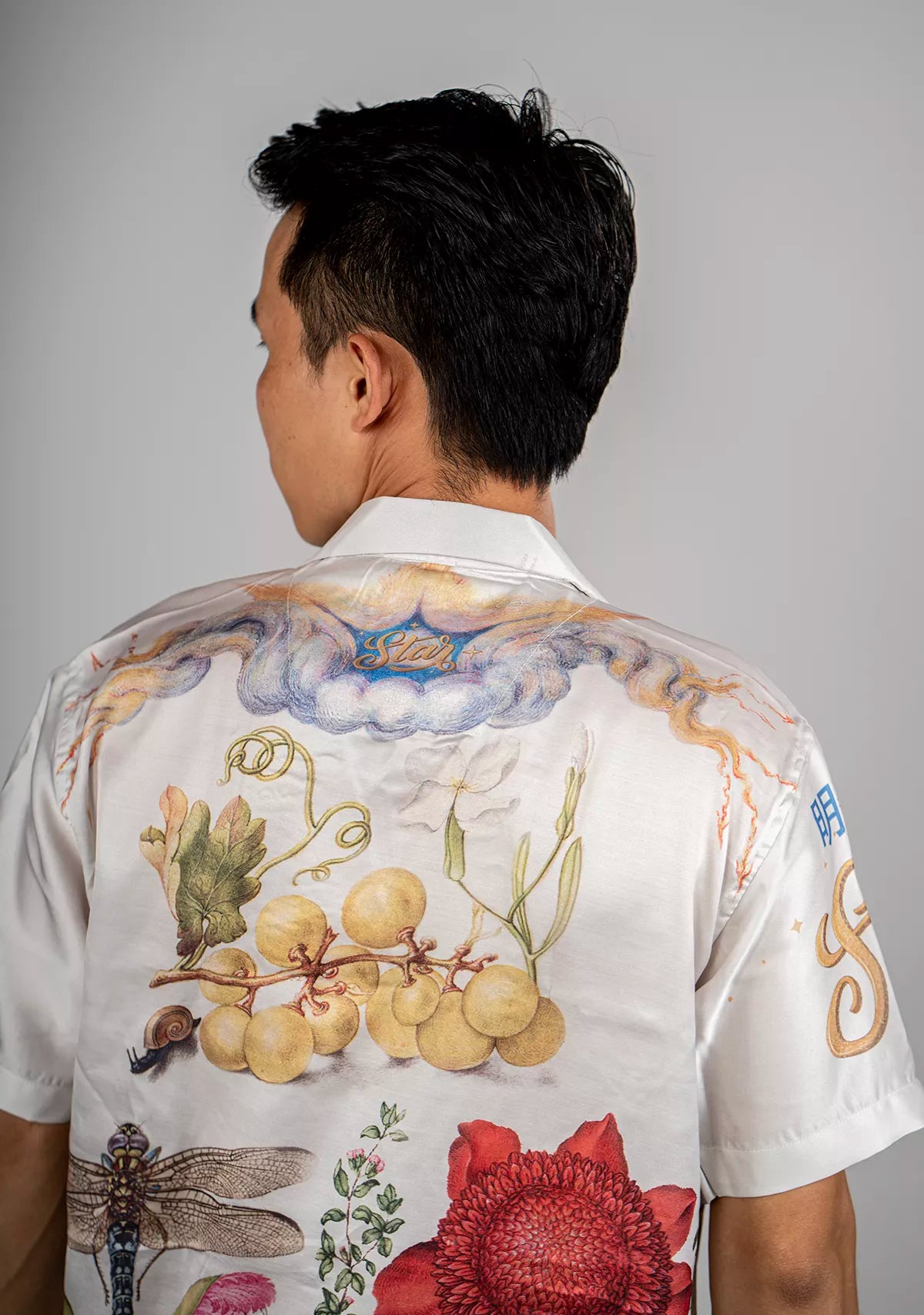 STAR SATIN OFFWHITE SHIRT