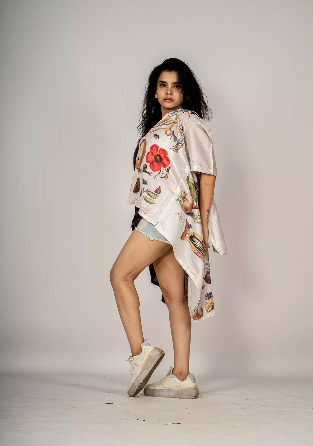 STAR SATIN OFFWHITE SHIRT